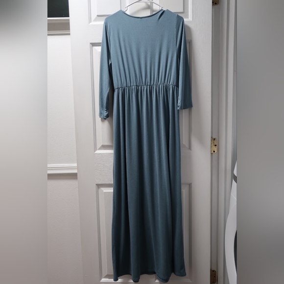 Mother Bee Maternity Maxi Dress Teal SZ XL - Picture 10 of 10